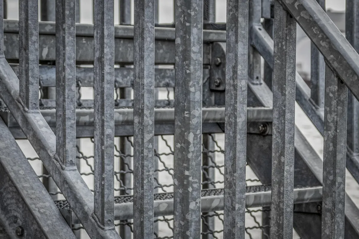 zinc, railing, metal, technology, architecture, connection, protection, staircase, zinc plated, bridge, grid, building, black-and-white, zinc, zinc, zinc, zinc,
